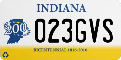 IN license plate 023GVS
