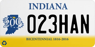 IN license plate 023HAN