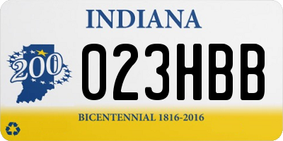 IN license plate 023HBB
