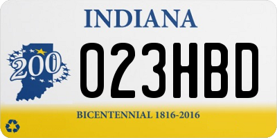 IN license plate 023HBD