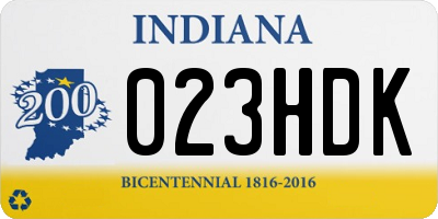 IN license plate 023HDK