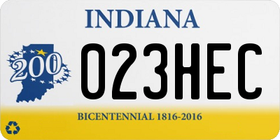 IN license plate 023HEC