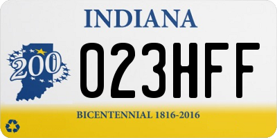 IN license plate 023HFF