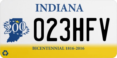 IN license plate 023HFV