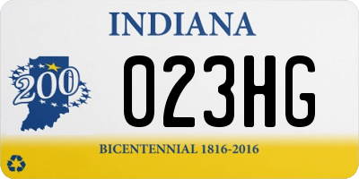 IN license plate 023HG