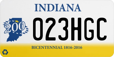 IN license plate 023HGC