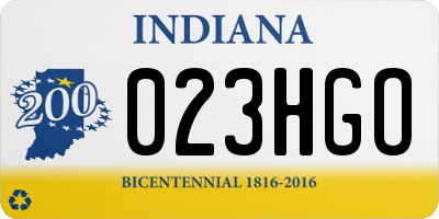 IN license plate 023HGO