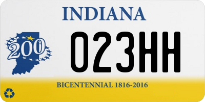 IN license plate 023HH