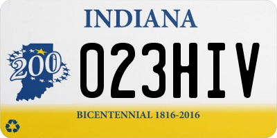 IN license plate 023HIV