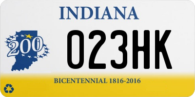 IN license plate 023HK