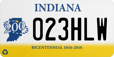 IN license plate 023HLW