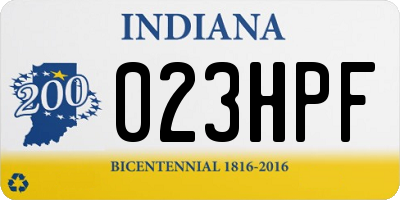 IN license plate 023HPF