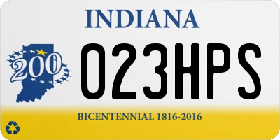 IN license plate 023HPS