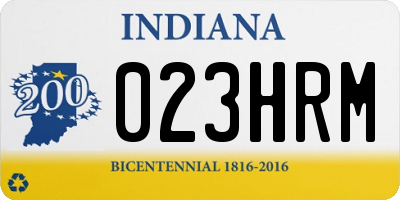 IN license plate 023HRM