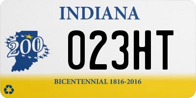 IN license plate 023HT