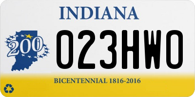 IN license plate 023HWO