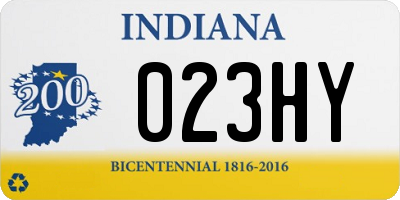 IN license plate 023HY