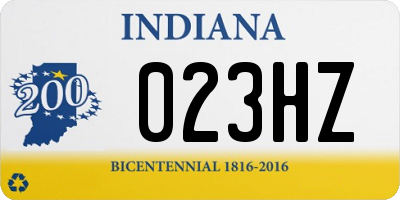 IN license plate 023HZ