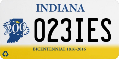 IN license plate 023IES