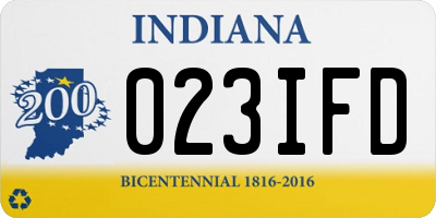 IN license plate 023IFD