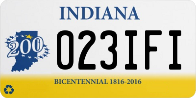 IN license plate 023IFI