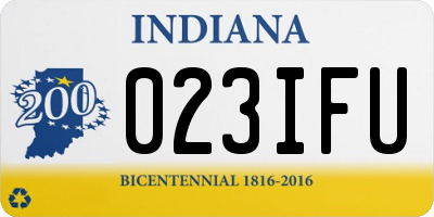 IN license plate 023IFU