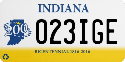 IN license plate 023IGE