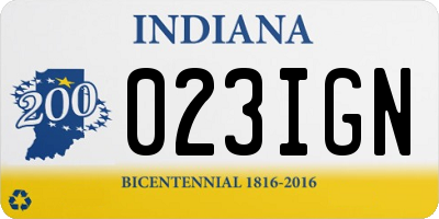 IN license plate 023IGN