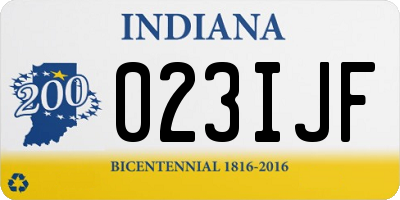 IN license plate 023IJF