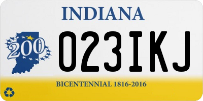 IN license plate 023IKJ