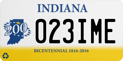 IN license plate 023IME