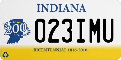 IN license plate 023IMU