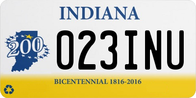 IN license plate 023INU