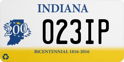 IN license plate 023IP