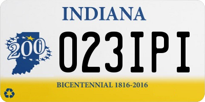 IN license plate 023IPI