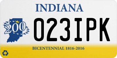 IN license plate 023IPK