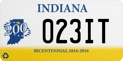 IN license plate 023IT