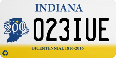 IN license plate 023IUE