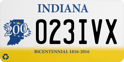 IN license plate 023IVX