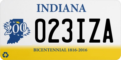 IN license plate 023IZA