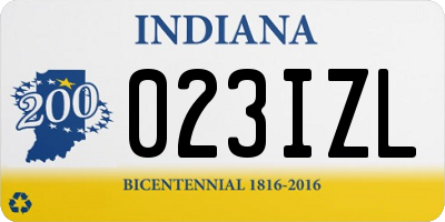IN license plate 023IZL