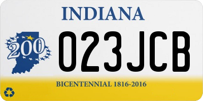 IN license plate 023JCB