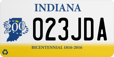 IN license plate 023JDA