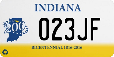 IN license plate 023JF