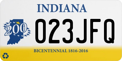 IN license plate 023JFQ