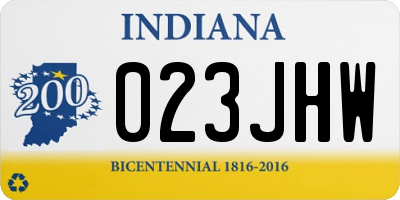 IN license plate 023JHW