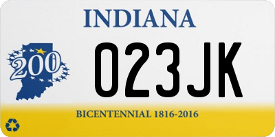 IN license plate 023JK