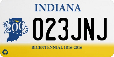 IN license plate 023JNJ