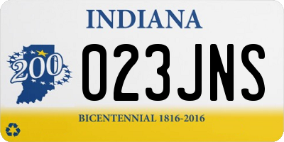 IN license plate 023JNS