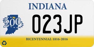 IN license plate 023JP